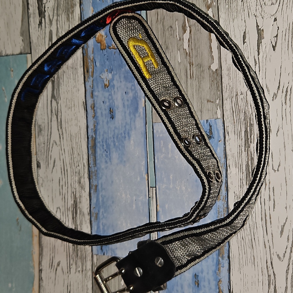 Diesel- Black and Gray Canvas Belt 4ft Long/36" Doubled Folded - Picture 6 of 12